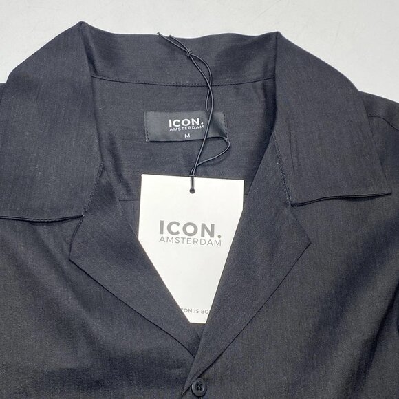 Icon Amsterdam Long Sleeve Linen Blend Button-Up Shirt – Size M (NWT) - Picture 4 of 8